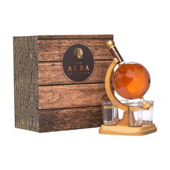 Whisky Globe mit 4 Gläsern Highland Malt Scotch Whisky
