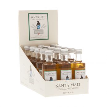 Säntis Malt Edition Sigel Miniature Set Single Malt Swiss Alpine Whisky 15x4cl