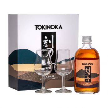 Tokinoka Geschenkpackung mit 2 Gläsern Blended Japanese Whisky 50cl