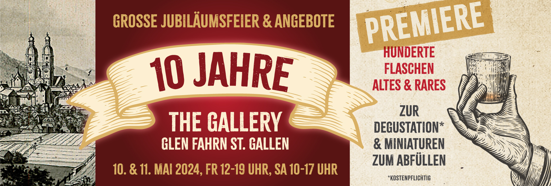 Glen Fahrn The Gallery 10 Jahres Jubiläum Feier Attraktive Angebote Raritäten zum Abfüllen