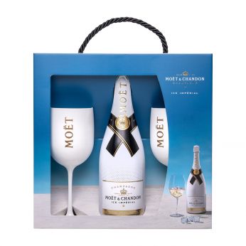 Moet & Chandon Ice Imperial Geschenkpackung mit 2 Flutes 75cl