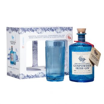 Drumshanbo Gunpowder Irish Gin Geschenkpackung mit Glas 50cl