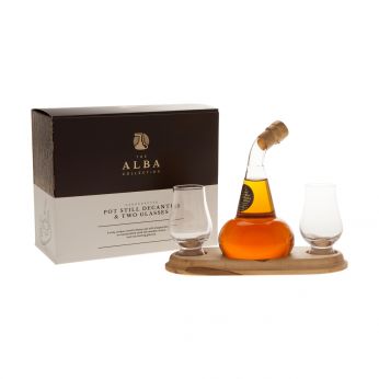Whisky Pot Still Dekanter mit 2 Gläsern The Alba Collection 20cl