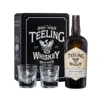 Teeling Geschenkpackung 2018 (schwarz) Small Batch Rum Cask mit 2 Gläsern 70cl