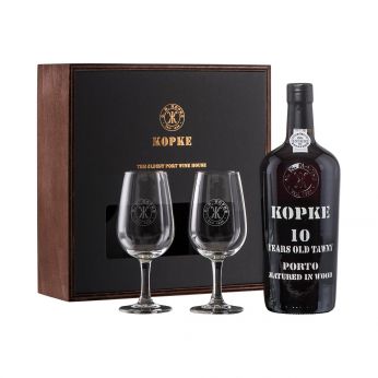 Kopke 10y Old Tawny in Geschenkpackung mit zwei Gläsern 75cl