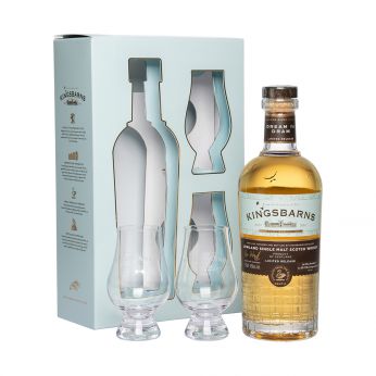 Kingsbarns Dream to Dram Geschenkpackung mit 2 Gläsern 70cl